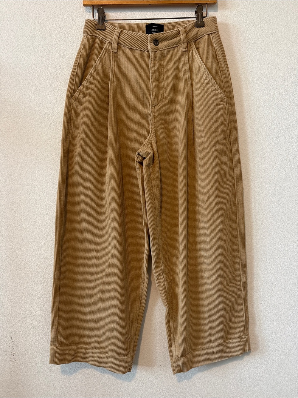 Finisterre Organic Cotton Women’s Studio Cord Trouser Tan 26R Wide Leg